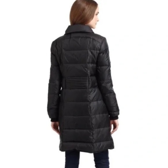 BCBGMAXAZRIA DOWN Beckett Black Puffer Quilted Long Length Jacket. XS. - Picture 10 of 13